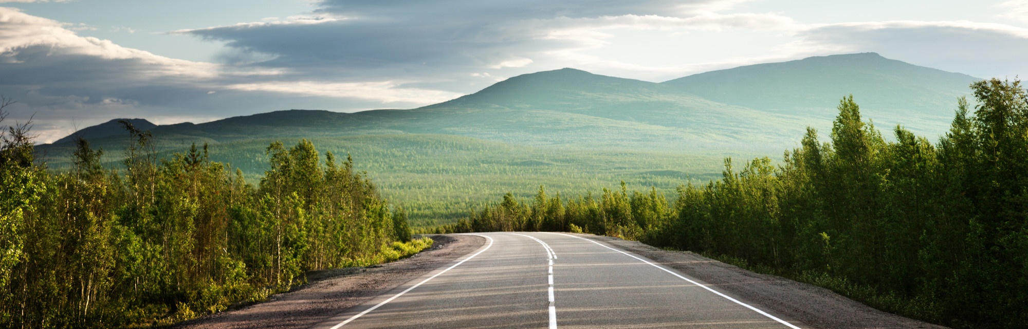 road in Russian mountains